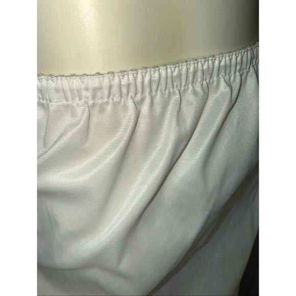 Vintage Vanity Fair White Nylon Half Slip Skirt – Embroidered Hem, Side Slit, Si - Picture 8 of 16
